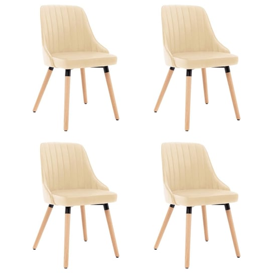 Krzesło VIDAXL, kremowe, 50x55x88cm, 4 szt. vidaXL