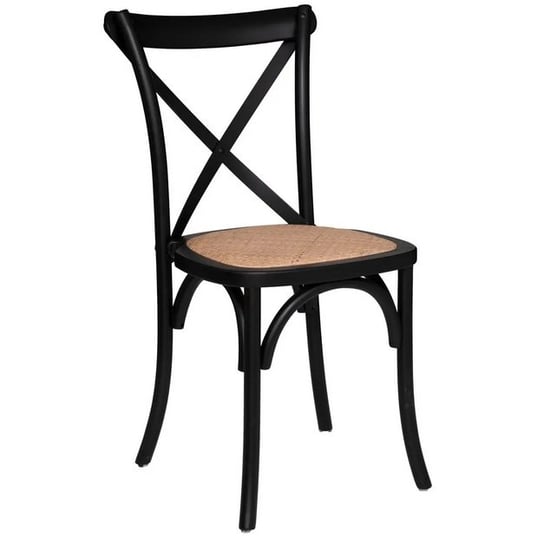 Krzesło Vintage drewniane z plecionką wiedeńską czarne MIA home