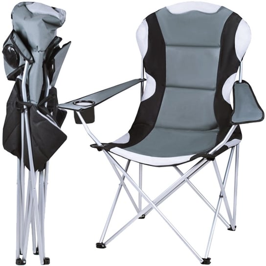Krzesło Wędkarskie Składane Turystyczne Fotel na Ryby Kempingowe Duże XXL Artemis