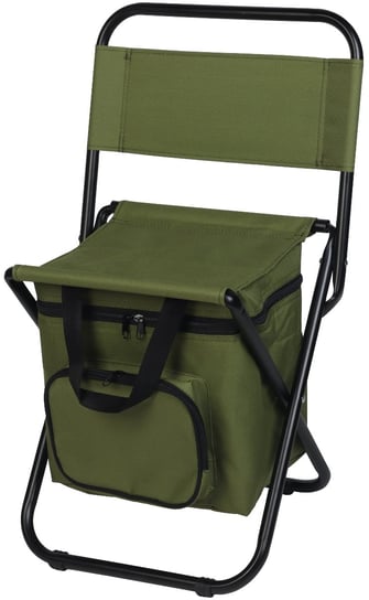 Krzesło wędkarskie, turystyczne, składane, Zielone Z Torbą Pod Siedziskiem 35x28x58cm ENERO CAMP
