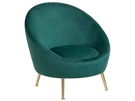 Krzesło welurowe BELIANI Langa, zielone, 49x49 cm Beliani