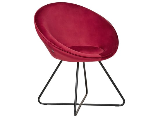 Krzesło welurowe czerwone FLOBY II Beliani