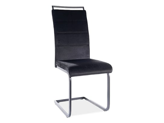 Krzesło Welurowe H-441 Velvet Czarne Na Płozie Signal