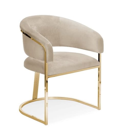 Krzesło welurowe Luksi złota podstawa + kolory Inna marka