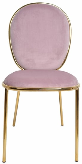 Krzesło welurowe MIA HOME Lola, różówe, 44x51x92 cm MIA home