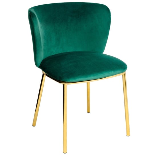 Krzesło welurowe MIA HOME Manta, ciemnozielone, 53x55x76 cm MIA home