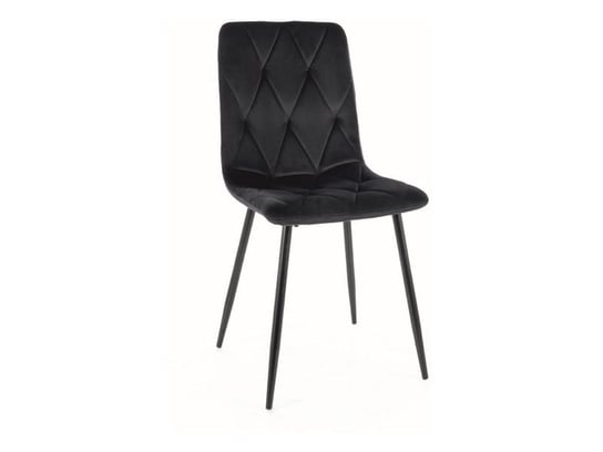 Krzesło welurowe TOM VELVET czarne tapicerowane SIGNAL Signal