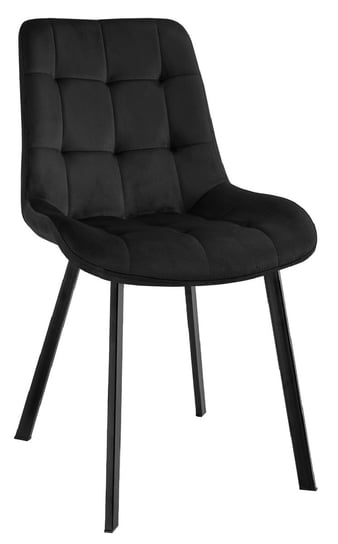 Krzesło Welurowe Vanesla Czarne CHILL ART