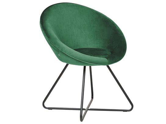 Krzesło welurowe zielone FLOBY II Beliani