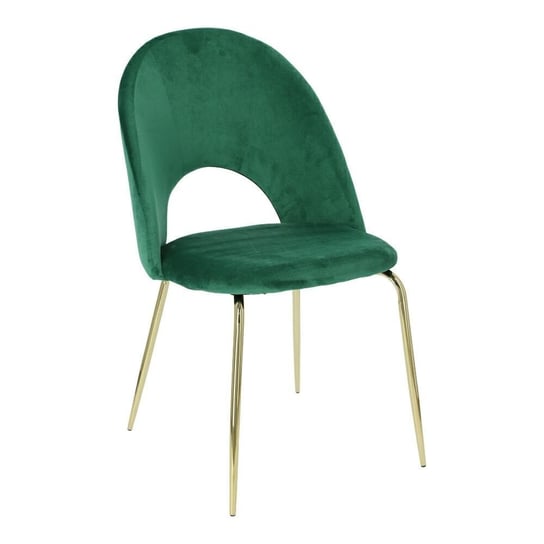 Krzesło welwetowe MIA HOME Marylove, zielone, 43x49x85 cm MIA home
