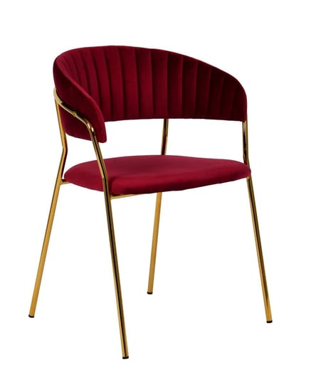 Krzesło welwetowe MIA HOME Milargo, bordowe, 55x57x76 cm MIA home
