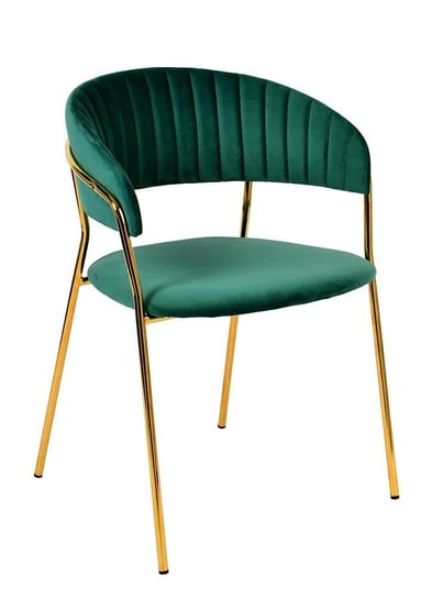 Krzesło welwetowe MIA HOME Milargo, ciemnozielone, 55x57x76 cm MIA home