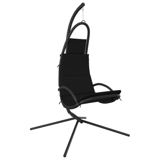 Krzesło wiszące ogrodowe - 106x93x195 cm, czarne / AAALOE Inna marka