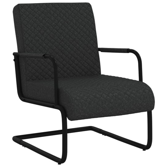 Krzesło wspornikowe, czarne, sztuczna skóra, metal / AAALOE Inna marka