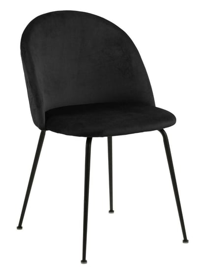 Krzesło z pikowanym oparciem MIA HOME Lombok, czarne, 60x70x81 cm MIA home