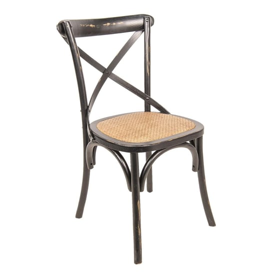 Krzesło z plecionym siedziskiem MIA HOME Amalfi, ciemnobrązowe, 42x46x87 cm MIA home