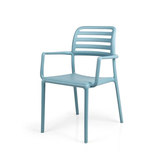 Krzesło z podłokietnikami, Costa, błękitne, 86x58x55 cm Nardi