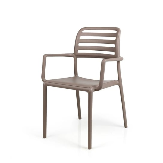 Krzesło z podłokietnikami, Costa, szare, 86x58x55 cm Nardi