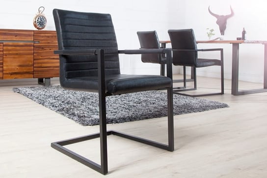 Krzesło z podłokietnikami Imperial czarne 90cm (Z37082) INTERIOR