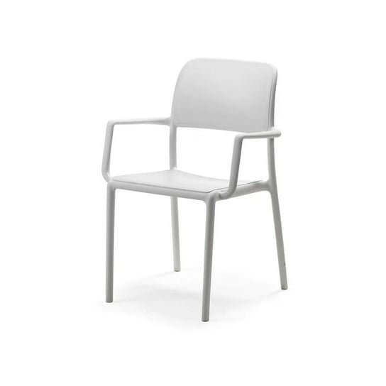 Krzesło z podłokietnikami Riva, białe, 86x59x55 cm Nardi
