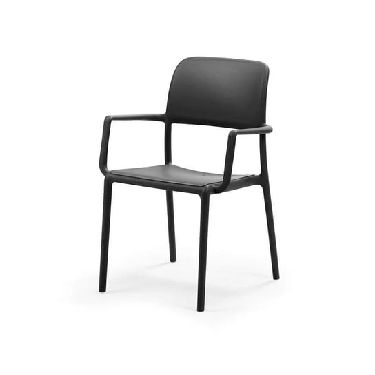 Krzesło z podłokietnikami Riva, czarne, 86x59x55 cm Nardi