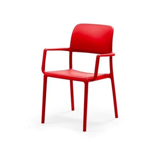 Krzesło z podłokietnikami Riva, czerwone, 86x59x55 cm Nardi