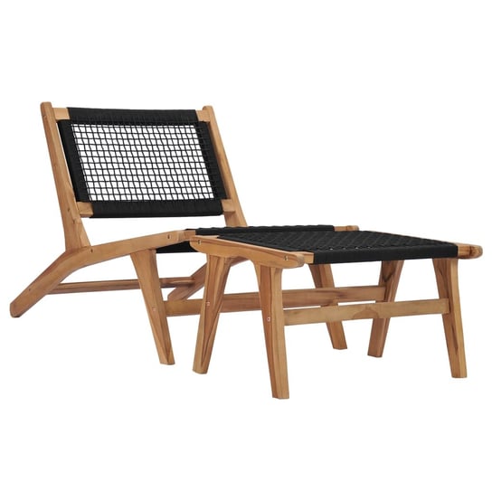 Krzesło z podnóżkiem VIDAXL, brązowe, 89,5x60x65 cm vidaXL