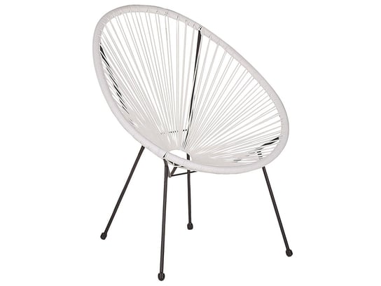 Krzesło z technorattanu białe ACAPULCO II Beliani