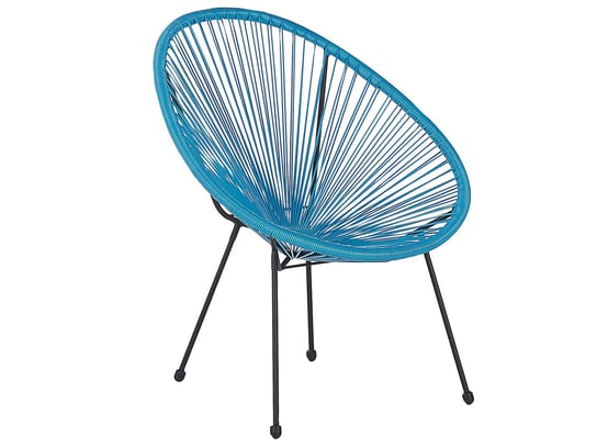 Krzesło z technorattanu niebieskie ACAPULCO II Beliani