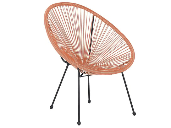 Krzesło z technorattanu pomarańczowe ACAPULCO II Beliani