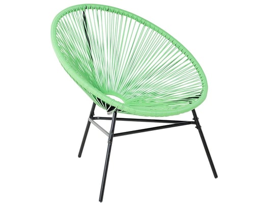 Krzesło z technorattanu zielone ACAPULCO Beliani