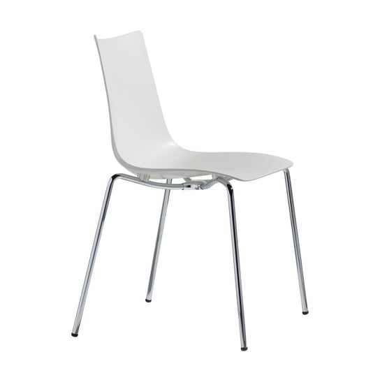 Krzesło Zebra białe chromowane SCAB Design