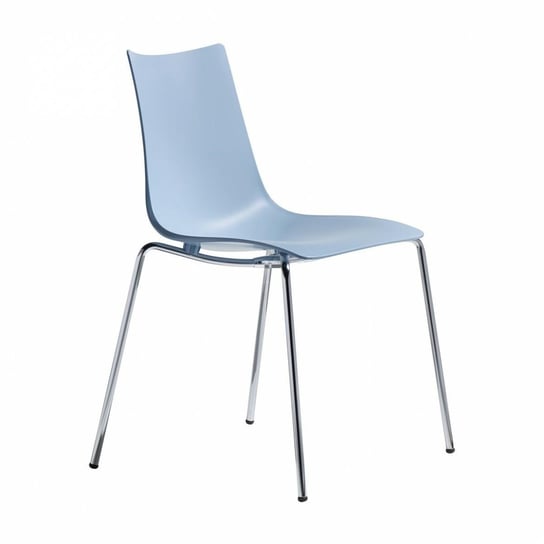 Krzesło Zebra niebieskie chromowane SCAB Design