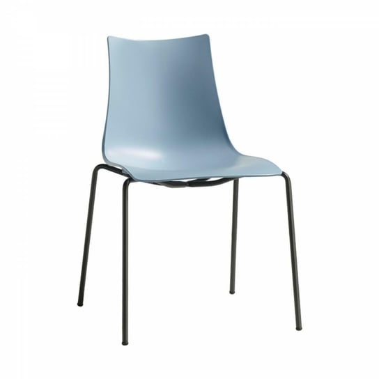 Krzesło Zebra niebieskie z czarnymi noga mi SCAB Design
