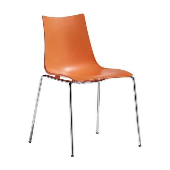 Krzesło Zebra pomarańczowe chromowane SCAB Design