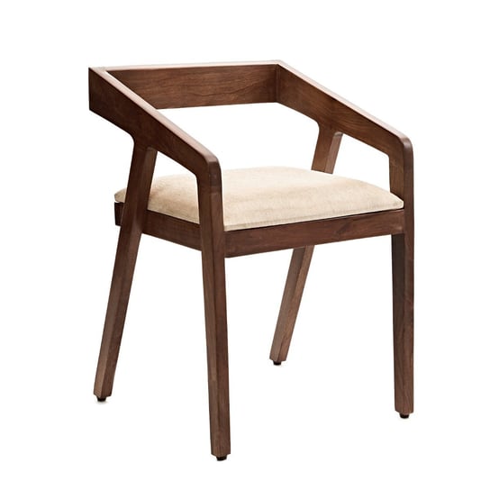 Krzesło ZENITH drewniane z tacpicerowanym siedziskiem 50x50x72 cm HOMLA Homla