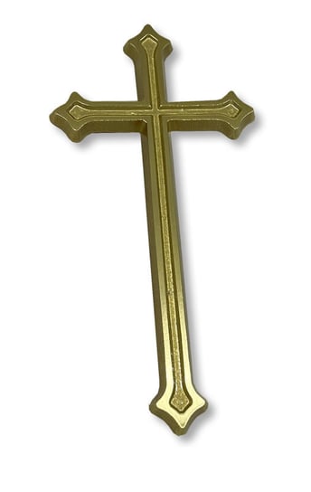 Krzyż Gala 25cm - odlew mosiężny front i boki żółte ARTVIC