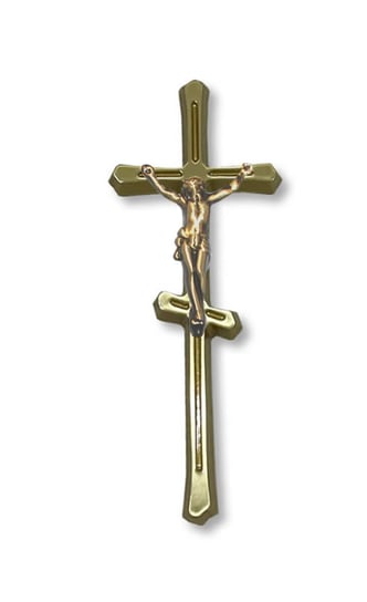 Krzyż prawosławny maltański 30cm z pasyjką 10cm - odlew mosiężny ARTVIC
