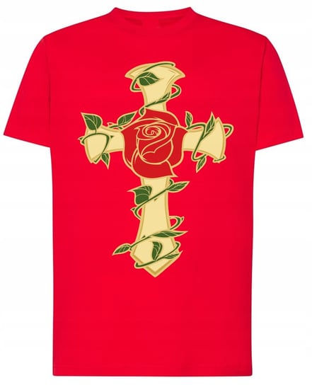 Krzyż z różą męski modny t-shirt Nadruk Rozm.XXL Inna marka