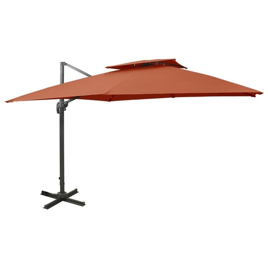 Krzyżowy parasol terakota 300x300x258 cm Inna marka