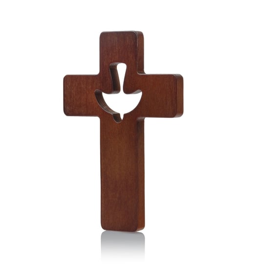 Krzyżyk Na Ścianę Krzyż Z Duchem Świętym Pamiątka Bierzmowania Prezent Dla Bierzmowanego Drewniany Krzyż Do Zawieszenia Na Ścianę Święte Miasto