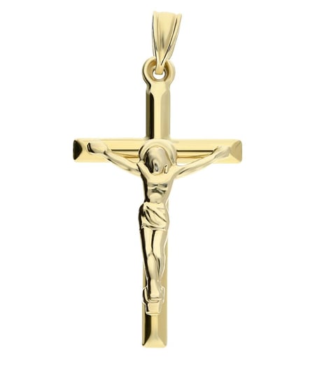 Krzyżyk złoty z wizerunkiem AR XXSTP10434 próba 585 Sezam
