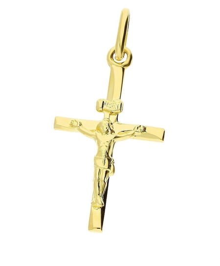 Krzyżyk złoty z wizerunkiem Jezusa nr CB C-456 próba 585 Sezam
