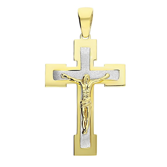 Krzyżyk złoty z wizerunkiem ramiona rozszerzone S3 H-005 próba 333 Sezam