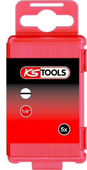 KS TOOLS 1/4"Bit do wkretów z rowkiem 2,5mm 75mm, 5-ciopak KS Tools