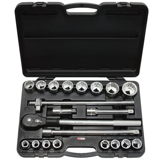 KS Tools Klucz grzechotkowy i zestaw nasadek 3/4", 21 części, 911.0722 KS Tools