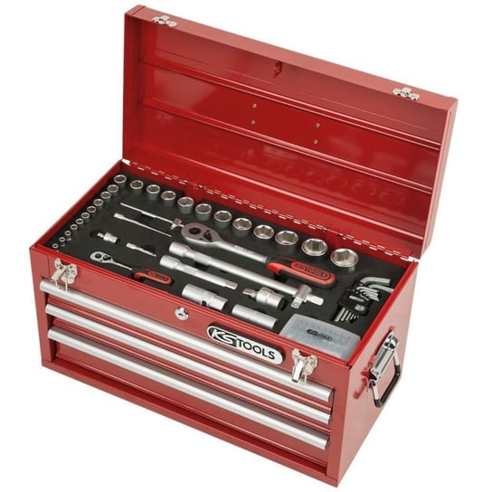 KS Tools, Uniwersalny zestaw narzędzi Superlock 100 elementów 1/4" i 1/2" KS Tools