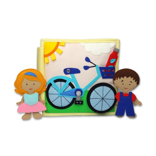 Książeczka Sensoryczna Duża, Quiet Book, Montessori - Mój rower/ Jolly Designs Inna marka