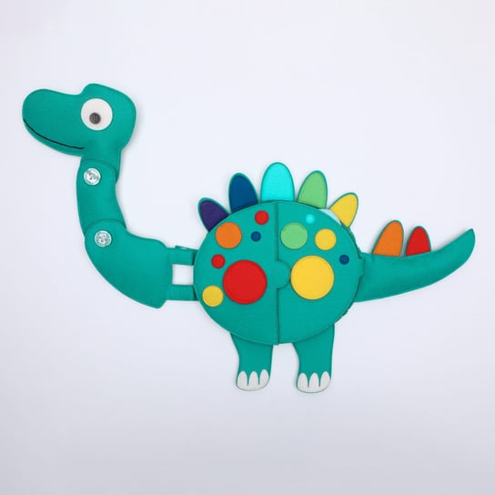 Książeczka Sensoryczna Podróżna, Quiet Book, Montessori - Dinozaur/ Jolly Designs Inna marka