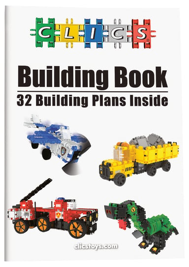 Książeczka Z Planami Budowy - 32 Konstrukcje - Z Serii Basic Do Klocków Clics  Edukacyjno - Konstrukcyjnych Clics Toys